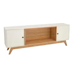ROCA - Rack Ulmo 2 puertas blanco-canela