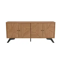 ROCA - Rack Santos 4 puertas roble-negro