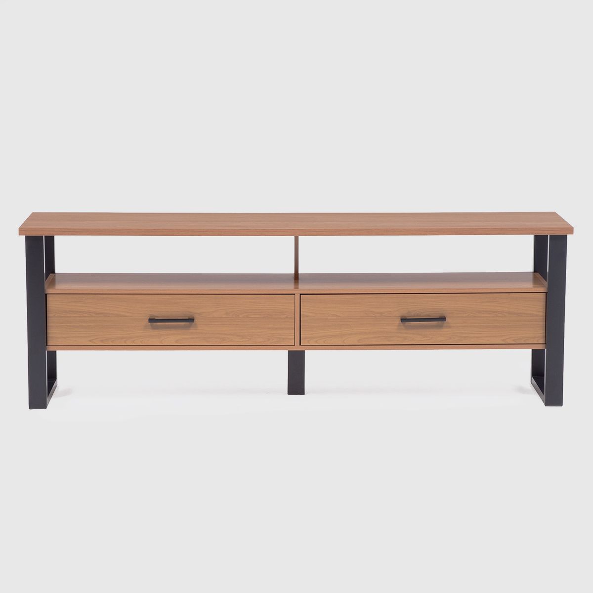 ROCA - Rack TV" 75 " Queule Roble/Negro 180x60x35.5 cm