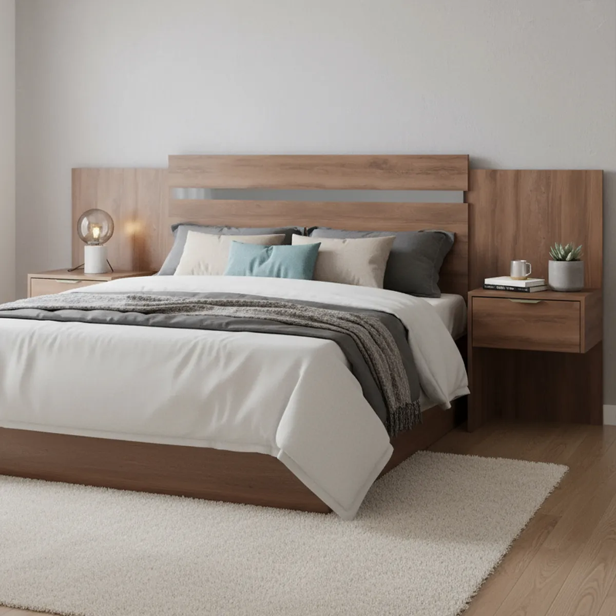 ROCA - Respaldo con veladores Paraná 2 pl canela-titanio