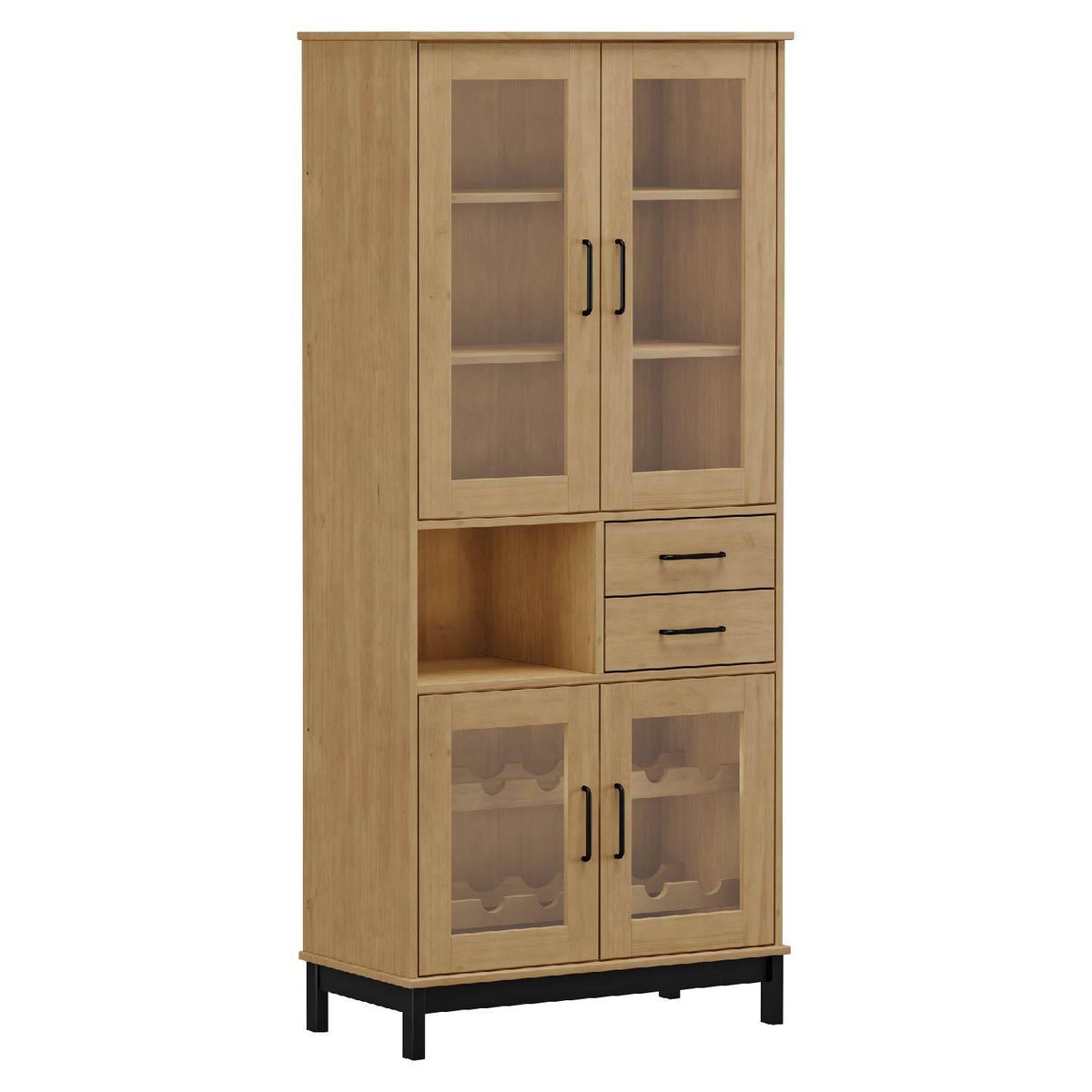 ROCA - Bar Rosario 4 puertas + 2 cajones canela-negro