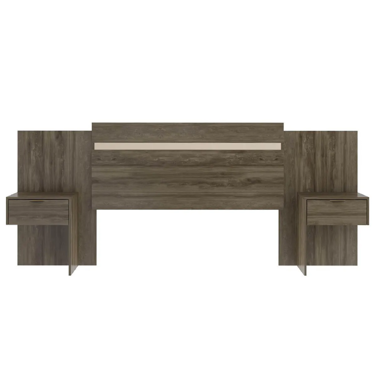 ROCA - Respaldo con veladores Paraná 2 pl nogal-blanco