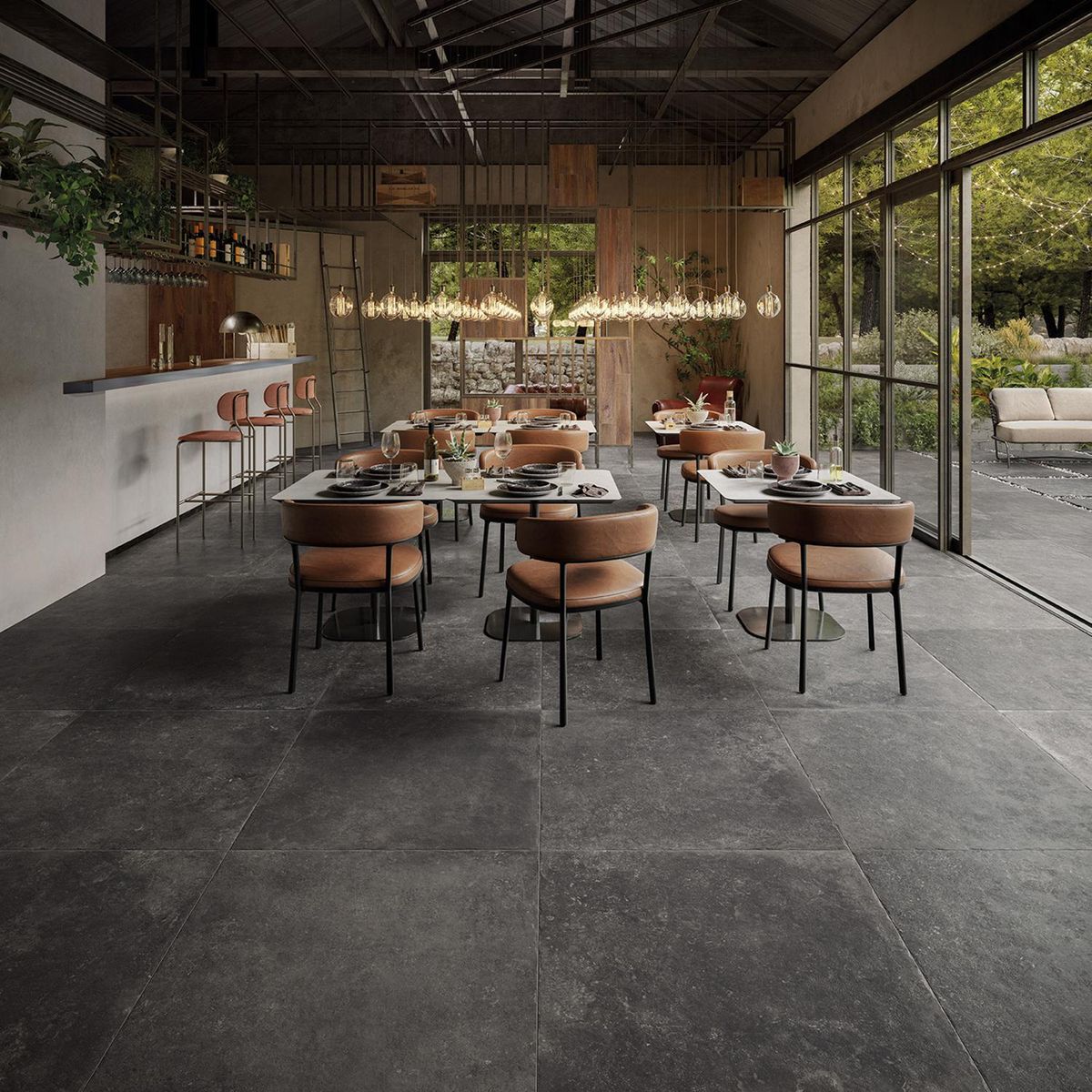 GENERICO - Porcelanato 90x90 cm Namur Gris Oscuro 1.62 m2