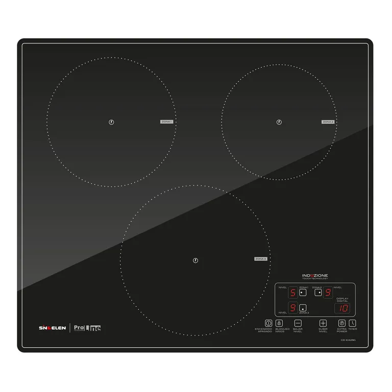 SINDELEN Encimera Inducción 3 Platos Negro CEI-4342NG