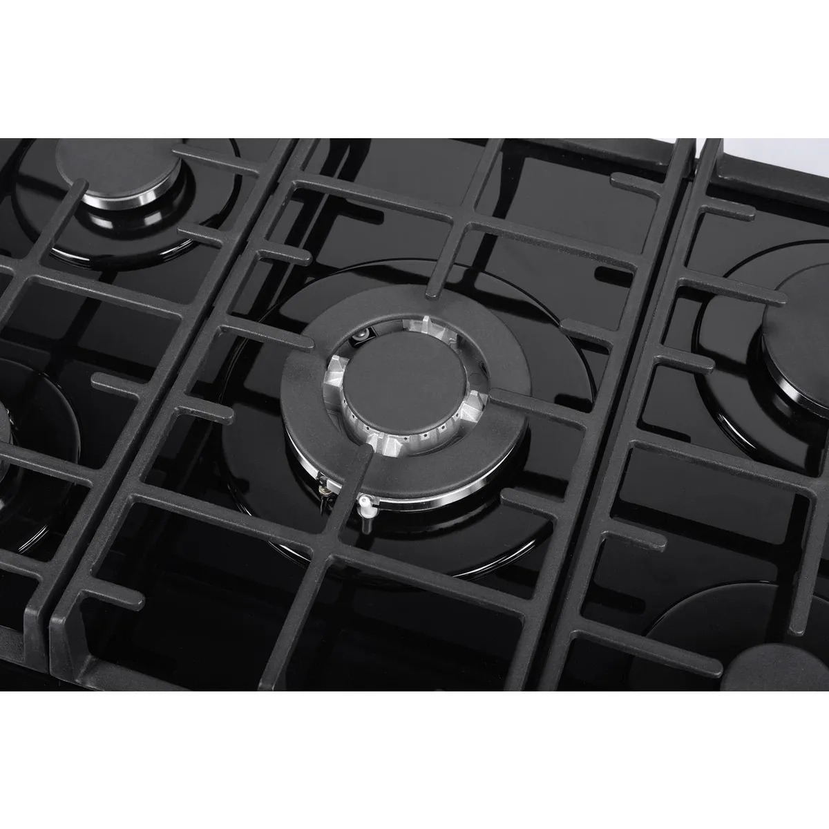 SINDELEN - Encimera Gas Licuado 5 Platos Negro CEG-4800NG