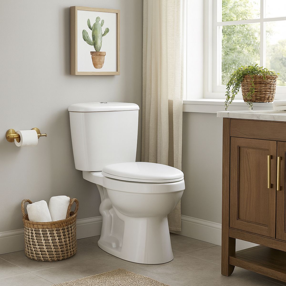 DUSCHY - Sanitario Two piece a Piso 30,5 cm 46 Litros GUNNAR BLANCO