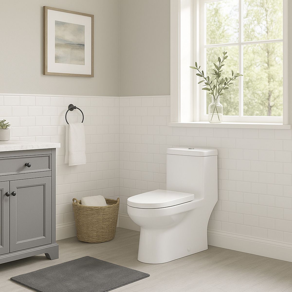 DUSCHY - Sanitario One piece a Piso 30,5 cm 3.5<multisep/>4.8 Litros ONE PIECE EURO BLANCO