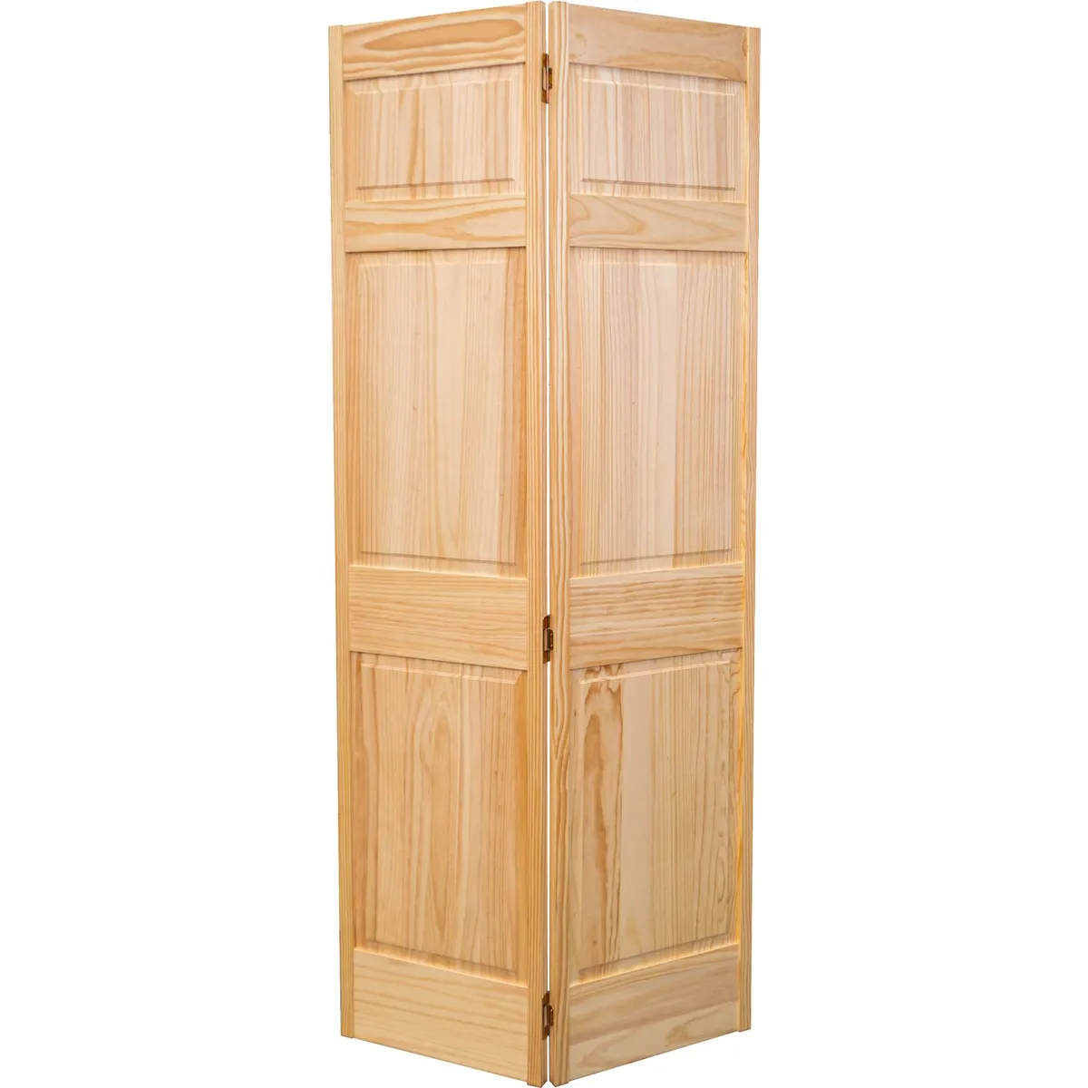 TIMBERMAC - Puerta Closet Bifold Pino 3 Paneles 61X200 Cm Bisagras Incluidas