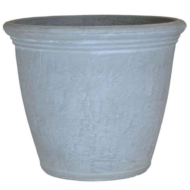 Macetero Rotomoldeado Kiri de Polietileno 40x36 cm Gris