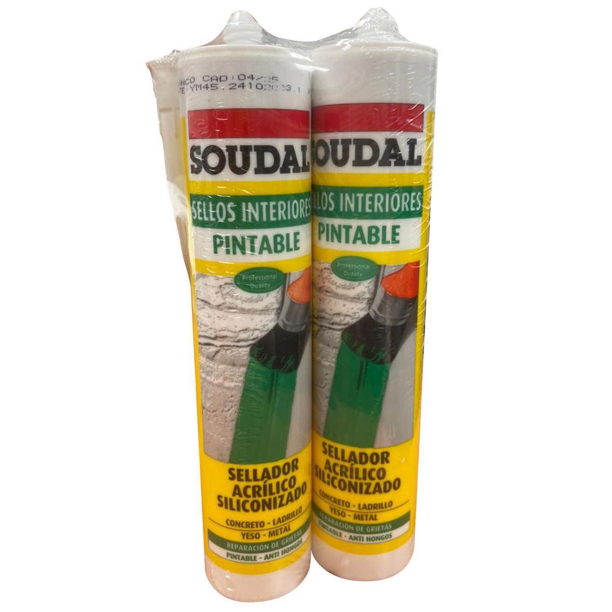 SOUDAL - Pack 2 Sellador Siliconizado Soudal 300 ml Marcos y Puertas