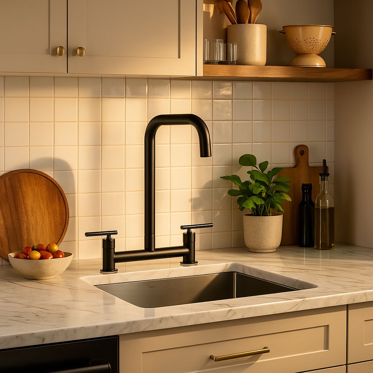 STRETTO - Combinación Lavaplatos Lecco Negro