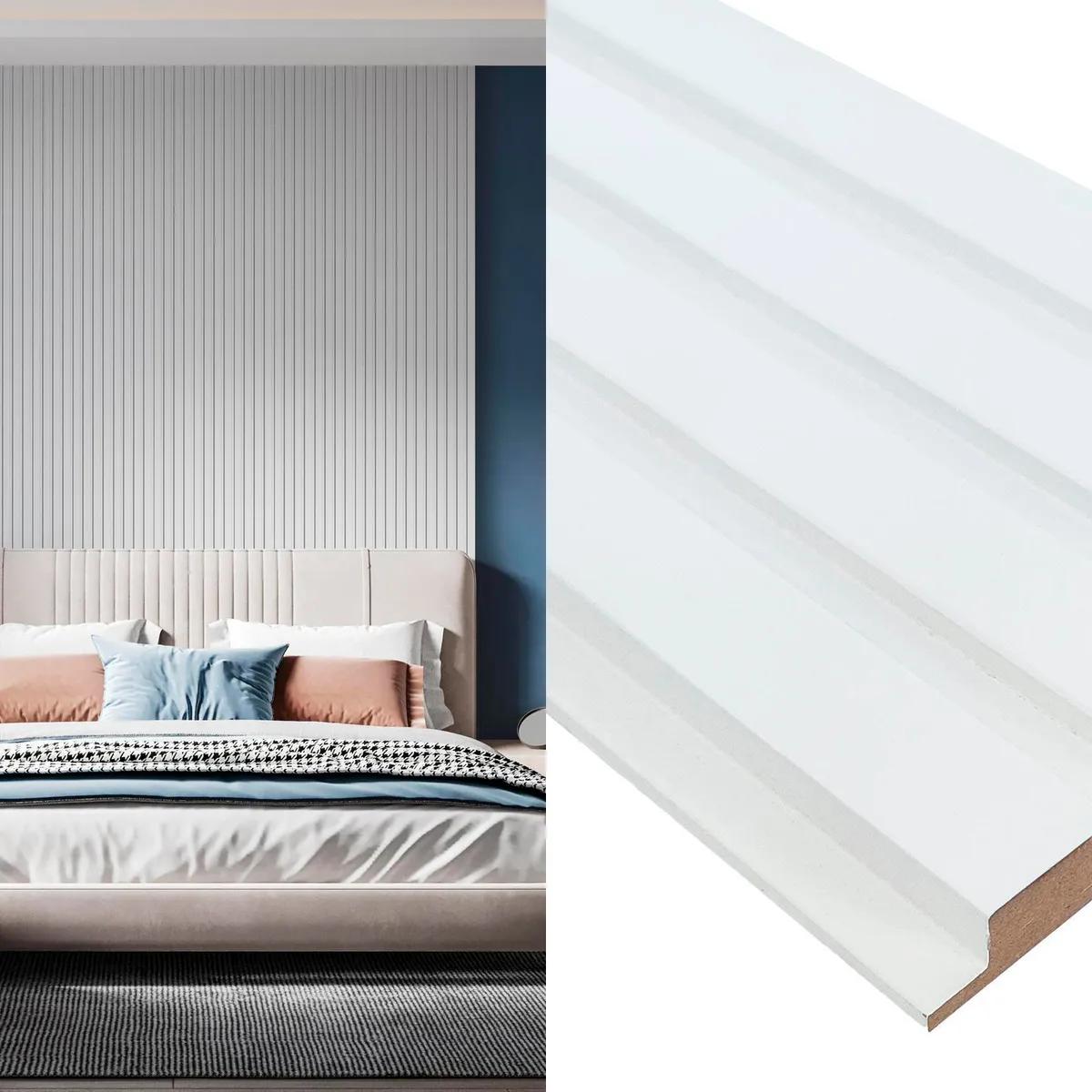 MASISA - Wall Panel 3D 16x244 cm Blanco 1.56 m2