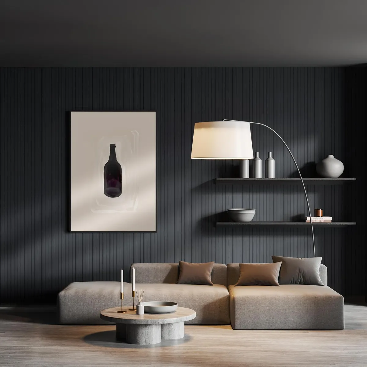 MASISA - Wall Panel 3D 16x244 cm Gris Grafito 1.56 m2