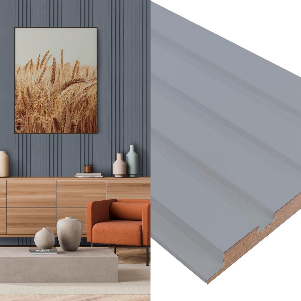 MASISA - Wall Panel 3D 16x244 cm Azul Pacifico 1.56 m2