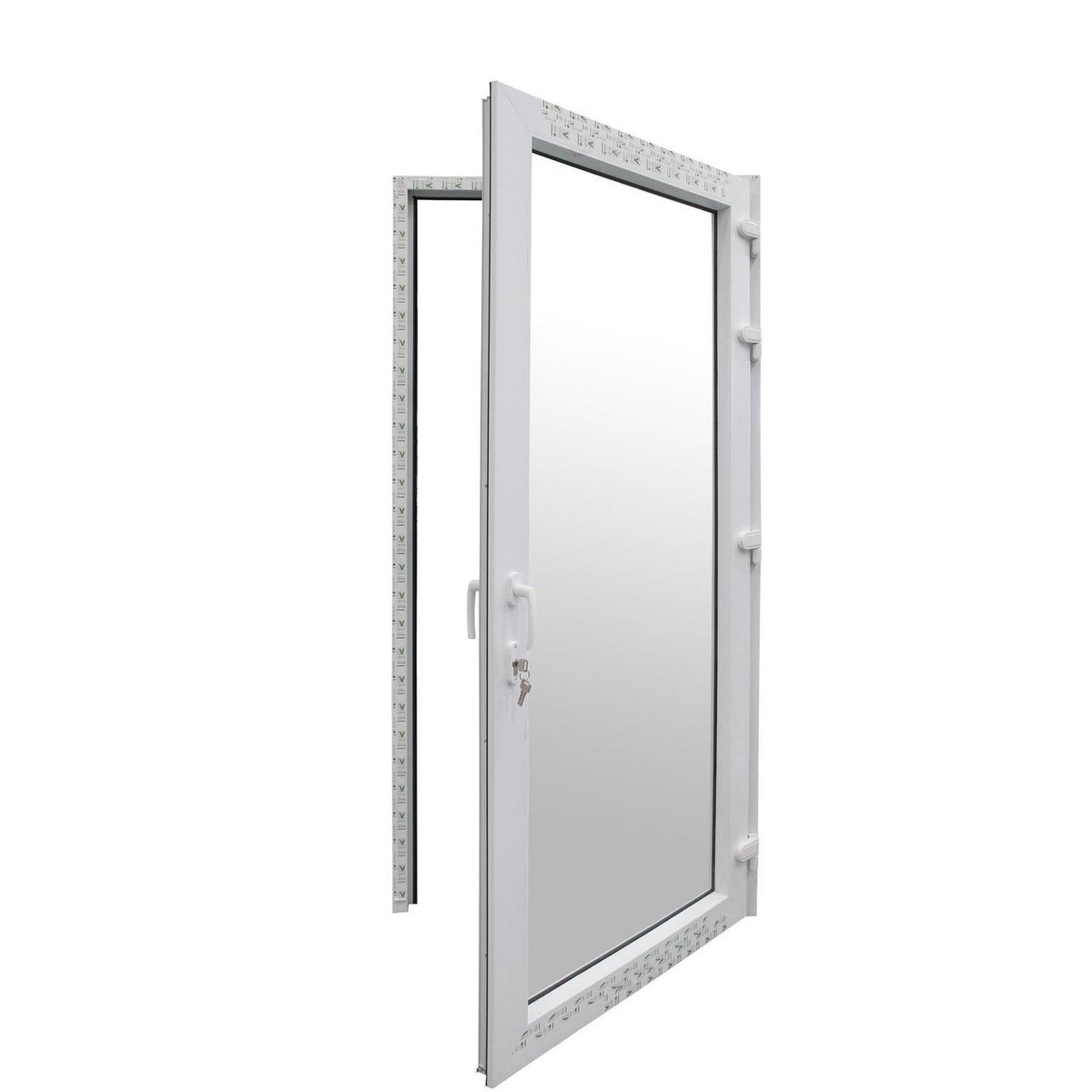 HOLZTEK - Puerta Vidriada PVC 75x200 cm ANDINA DER Blanco