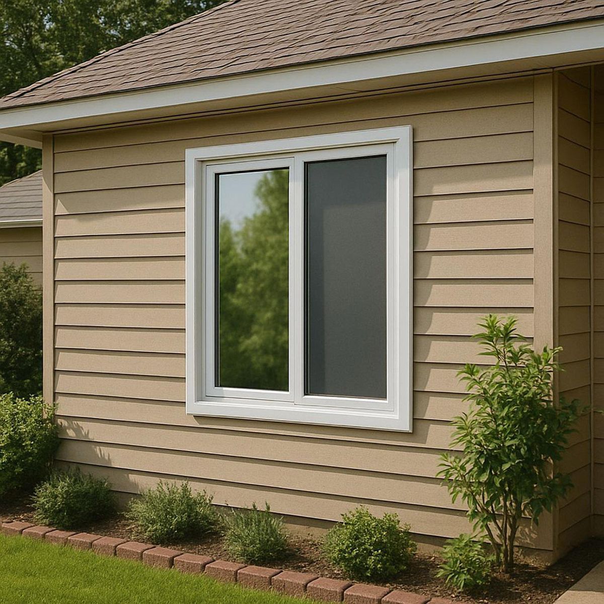 HOLZTEK - Ventana PVC 140x100 monolitica dos hojas corredera blanco VCH-0005