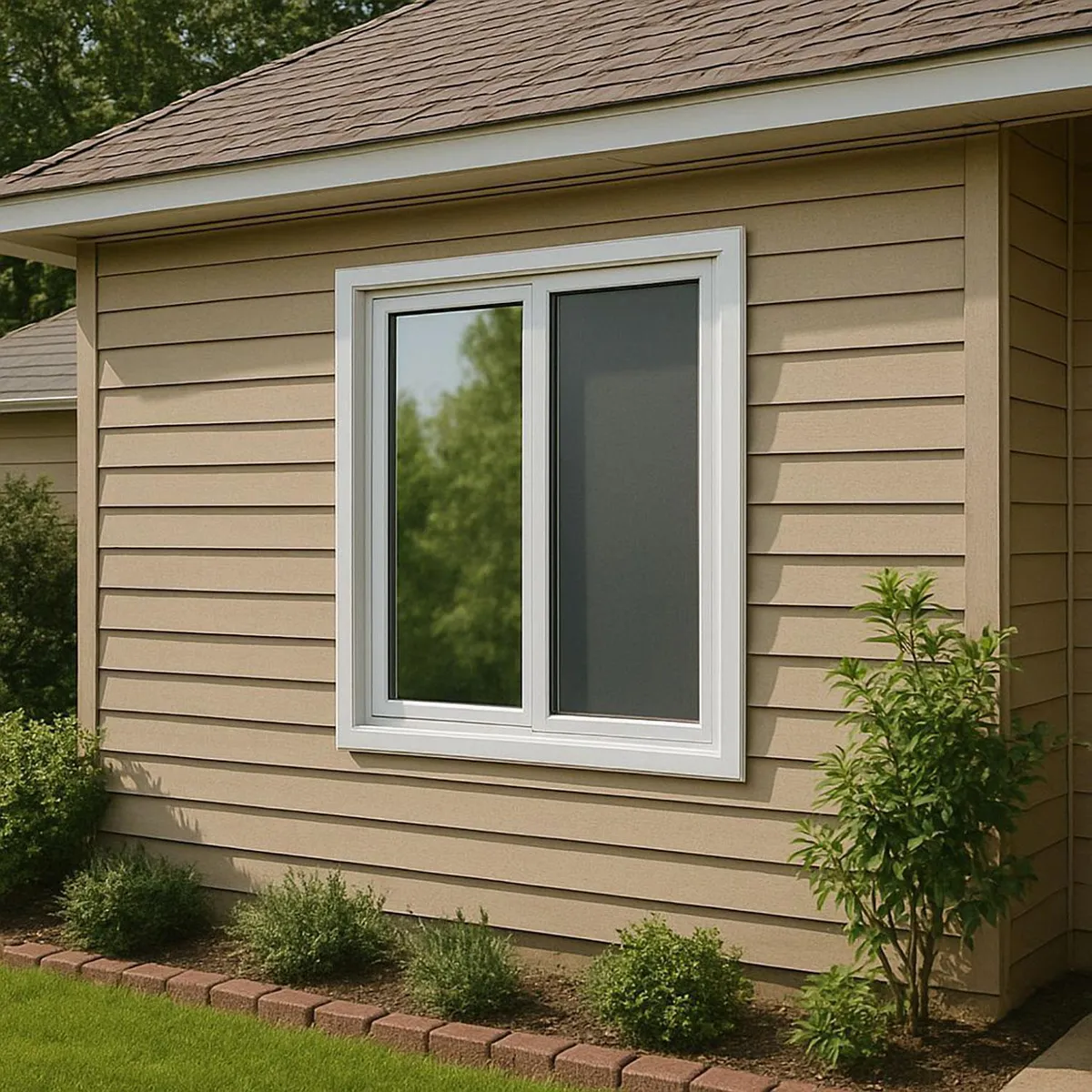 HOLZTEK - Ventana PVC 50x60 2 hjs monolitica vidrio nevado 4mm blanco VCH-0001