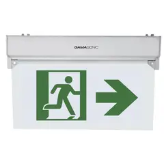 BP ILUMINACION - Señalética emergencia letras verdes "Hombre Flecha Puerta Izq o Der"