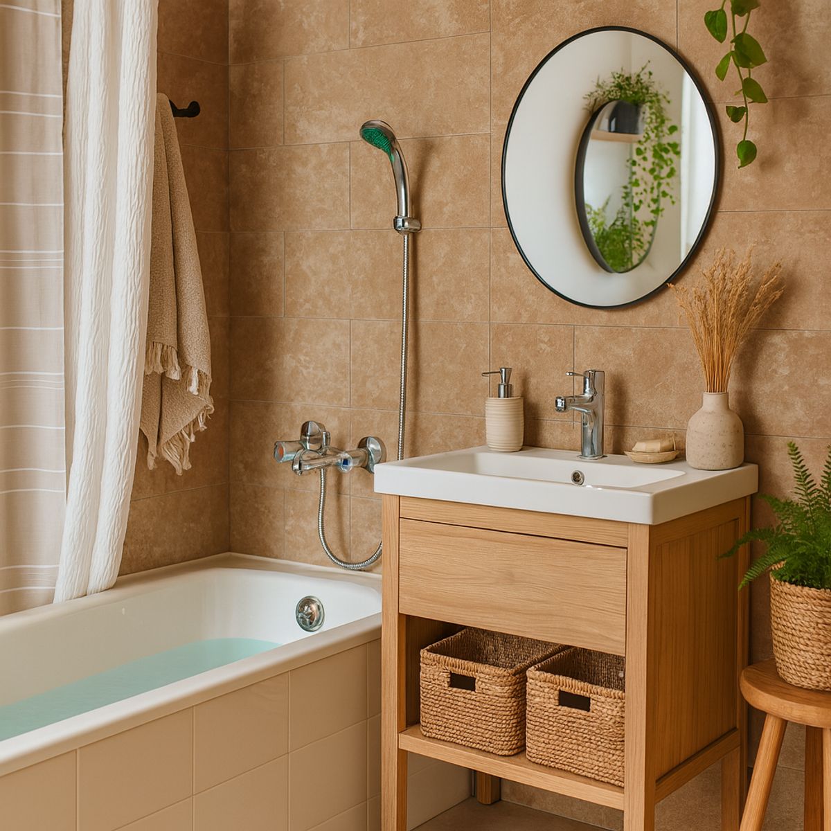 NIBSA - Combinación Tina Ducha Rapel Plus Cromado