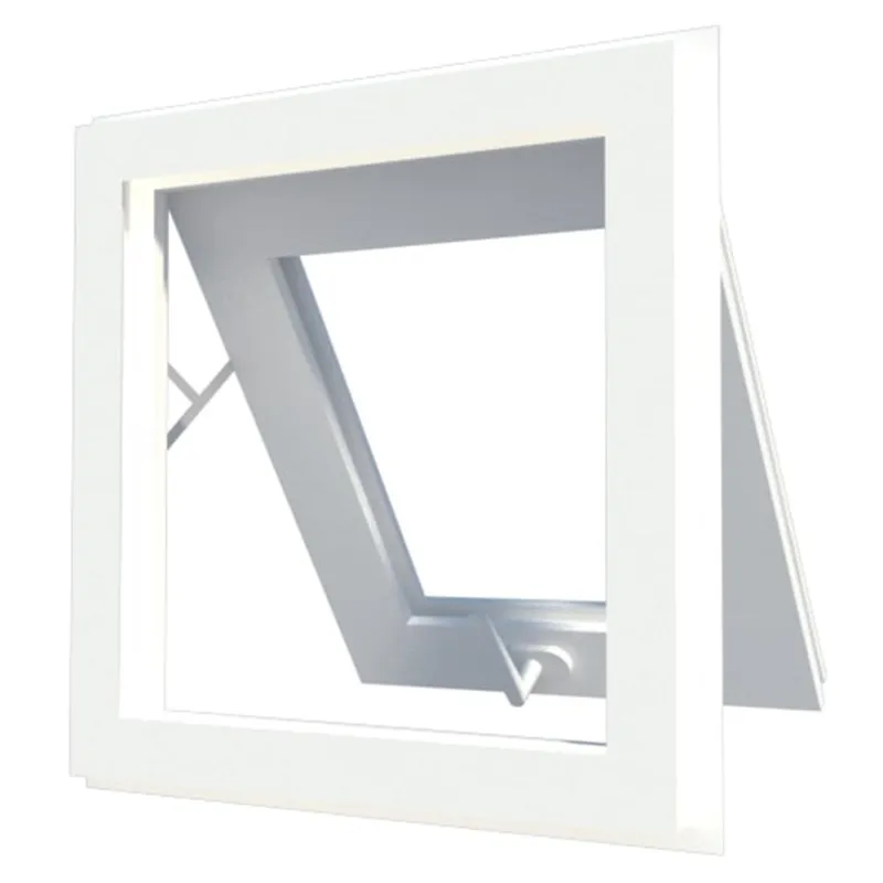 HOLZTEK - Ventana PVC Proyectante 46x55 cm Vidrio Monolítico Blanco