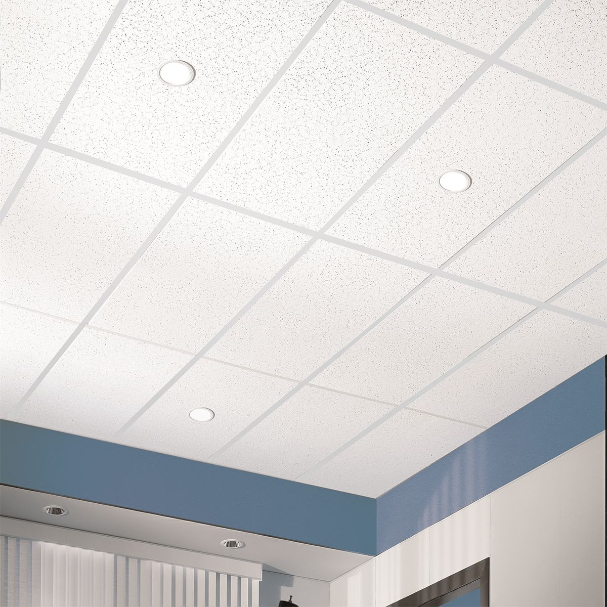 HUNTER DOUGLAS - Cielo de fibra mineral Cortega 61x122 cm recto 15/16" - Caja 12 und