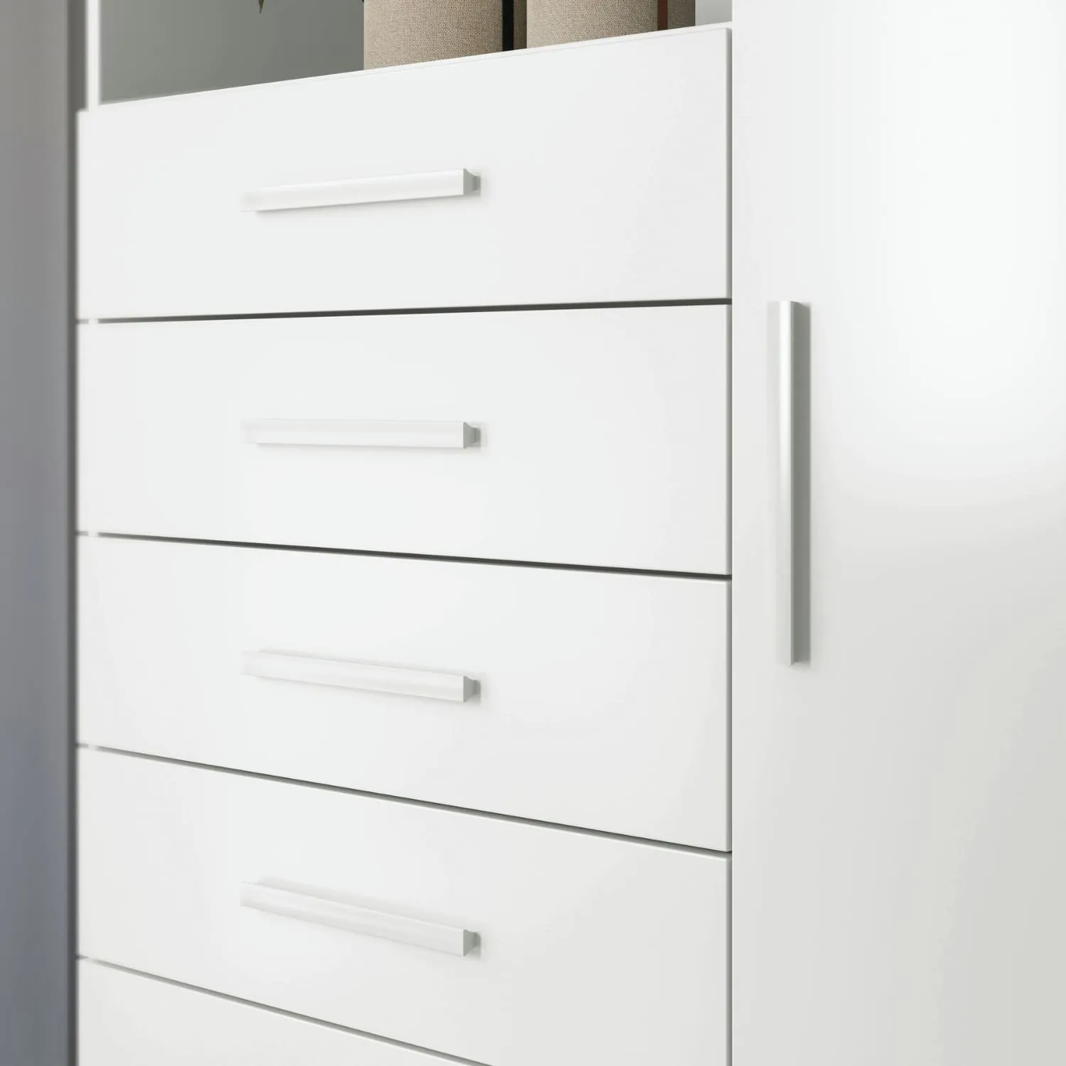 ONESSTA Cómoda 1 Puerta 6 Cajón(es) Maraba 96.2x163.5x40 cm Blanco