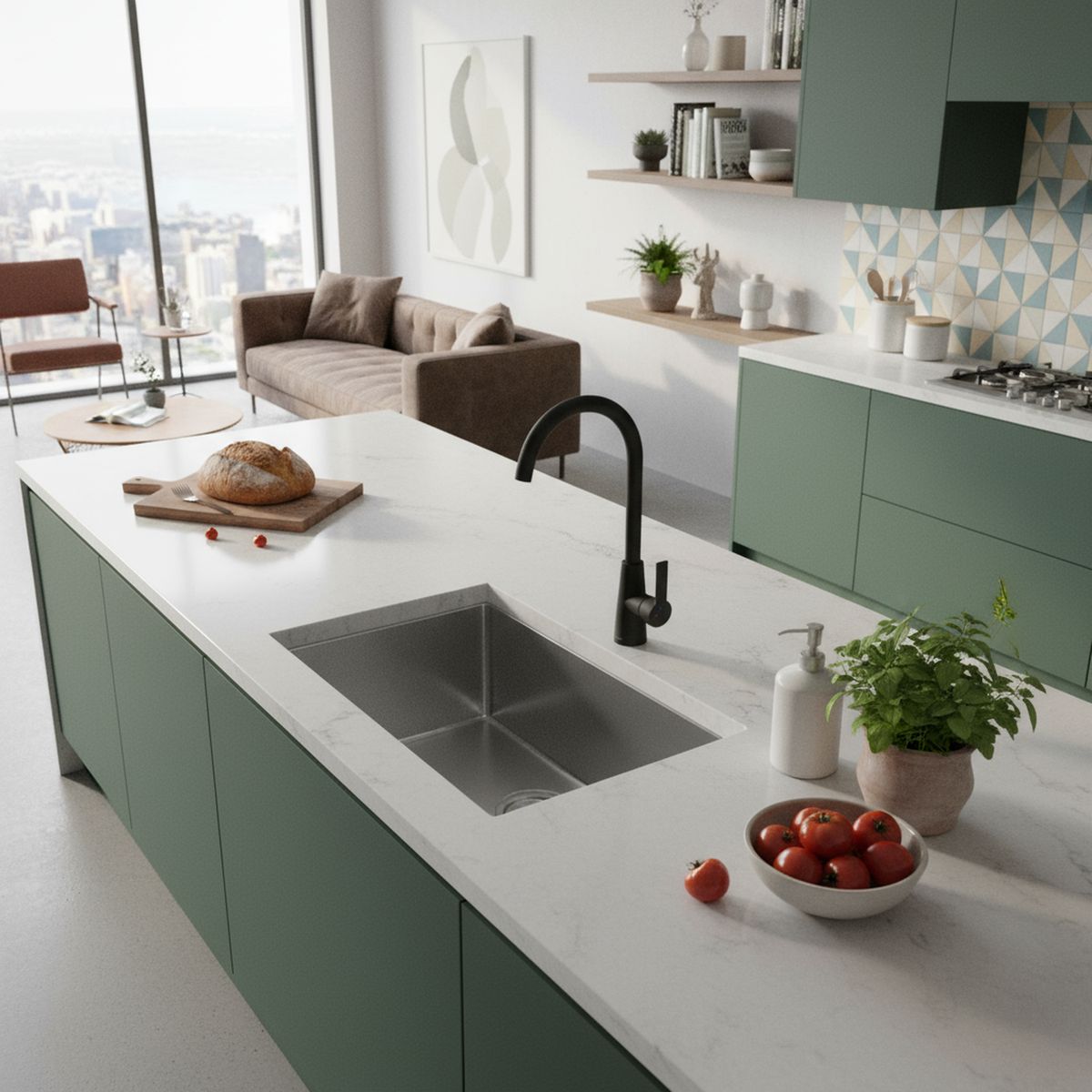 STRETTO - Monomando Lavaplatos Lodino Negro