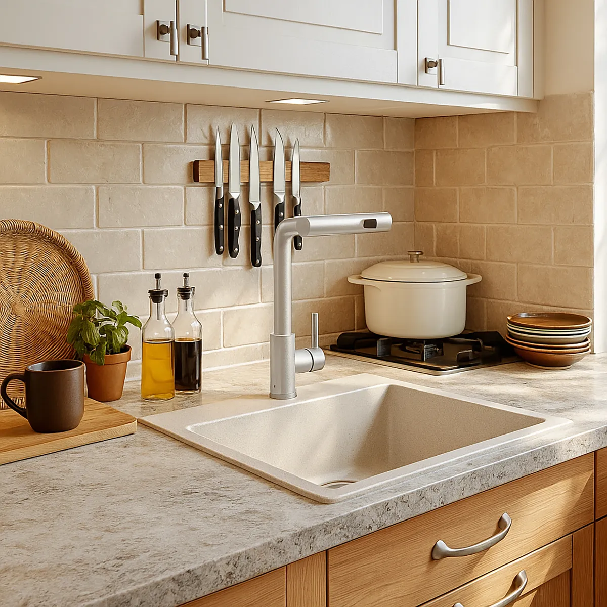 STRETTO - Monomando Lavaplatos Matera Cromado