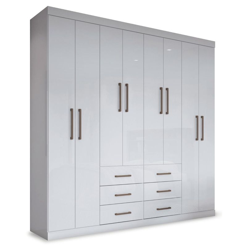 ONESSTA - Clóset Liverpool 8 Puerta(s) 7 Repisa(s) 212x210x46.3 cm Blanco
