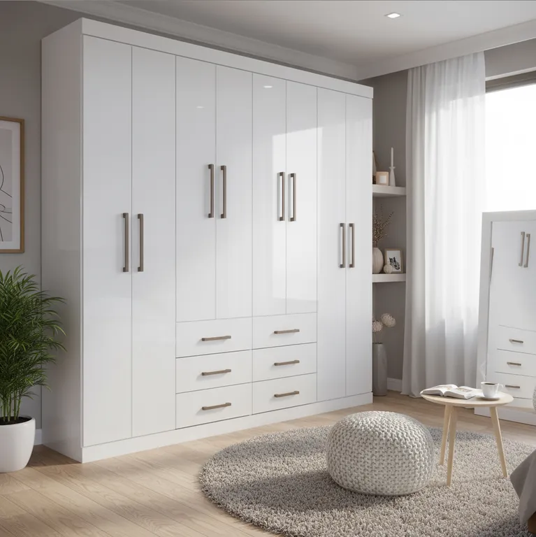 Clóset Liverpool 8 Puerta(s) 6 Cajón(es) 7 Repisa(s) 212x210x46.3 cm Blanco