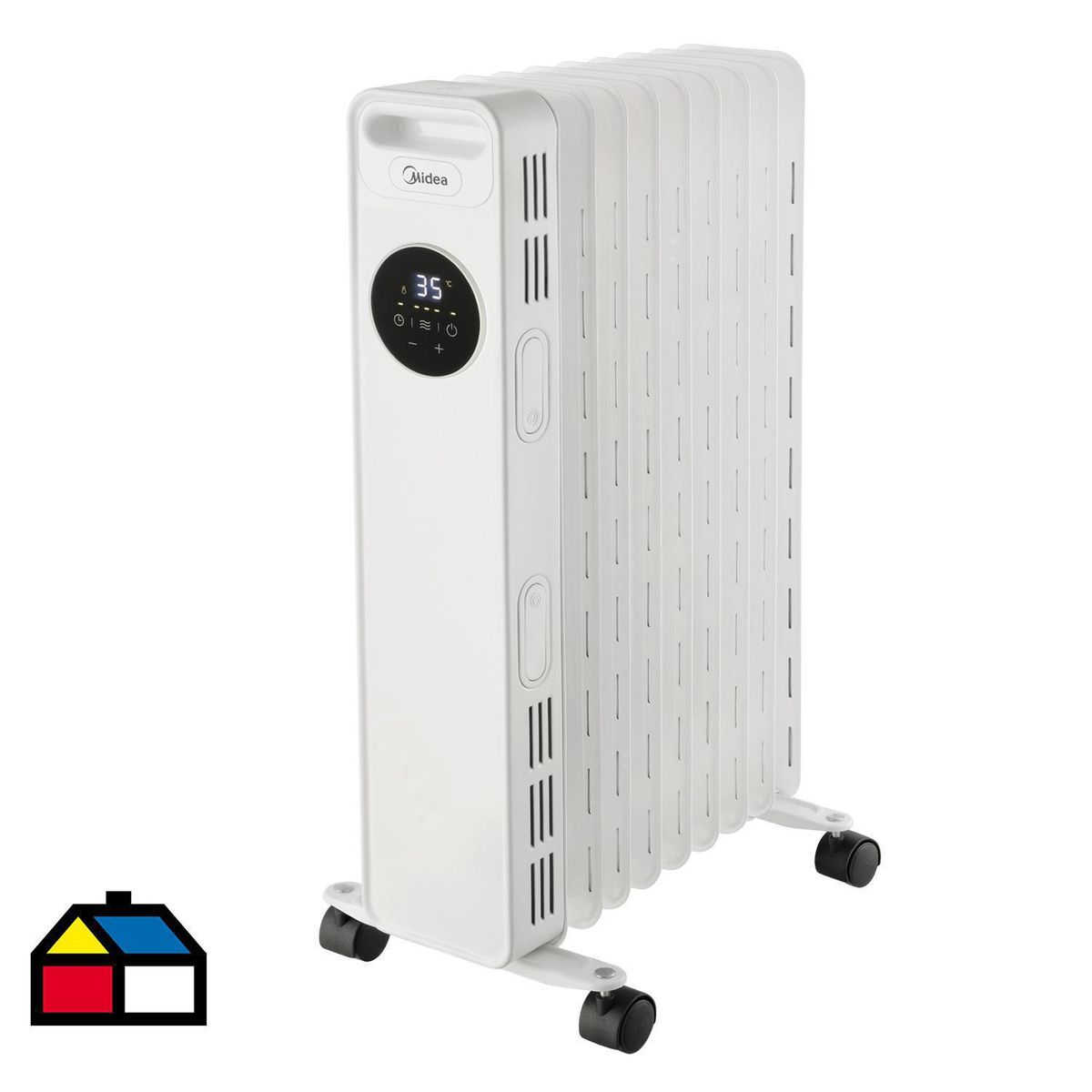 MIDEA - Calefactor Eléctrico 2000 W Oleoeléctrica NY2009-20MR Blanco