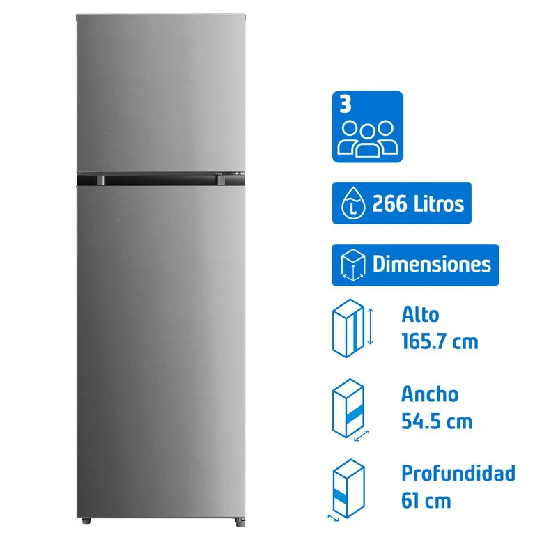 Refrigerador Top Freezer No Frost 266 Litros Inox HD-366FWEN
