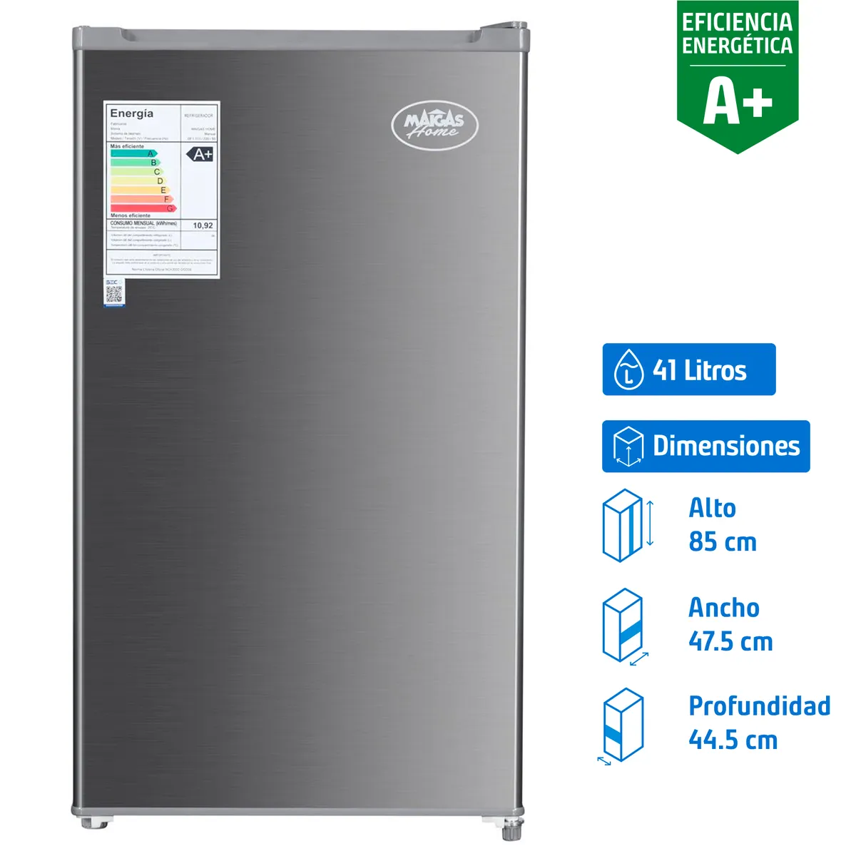 MAIGAS - Frigobar 90 Litros Silver DF1-113