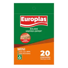 EUROPLAS - Bolsa mini Gripper Zipper 20 un