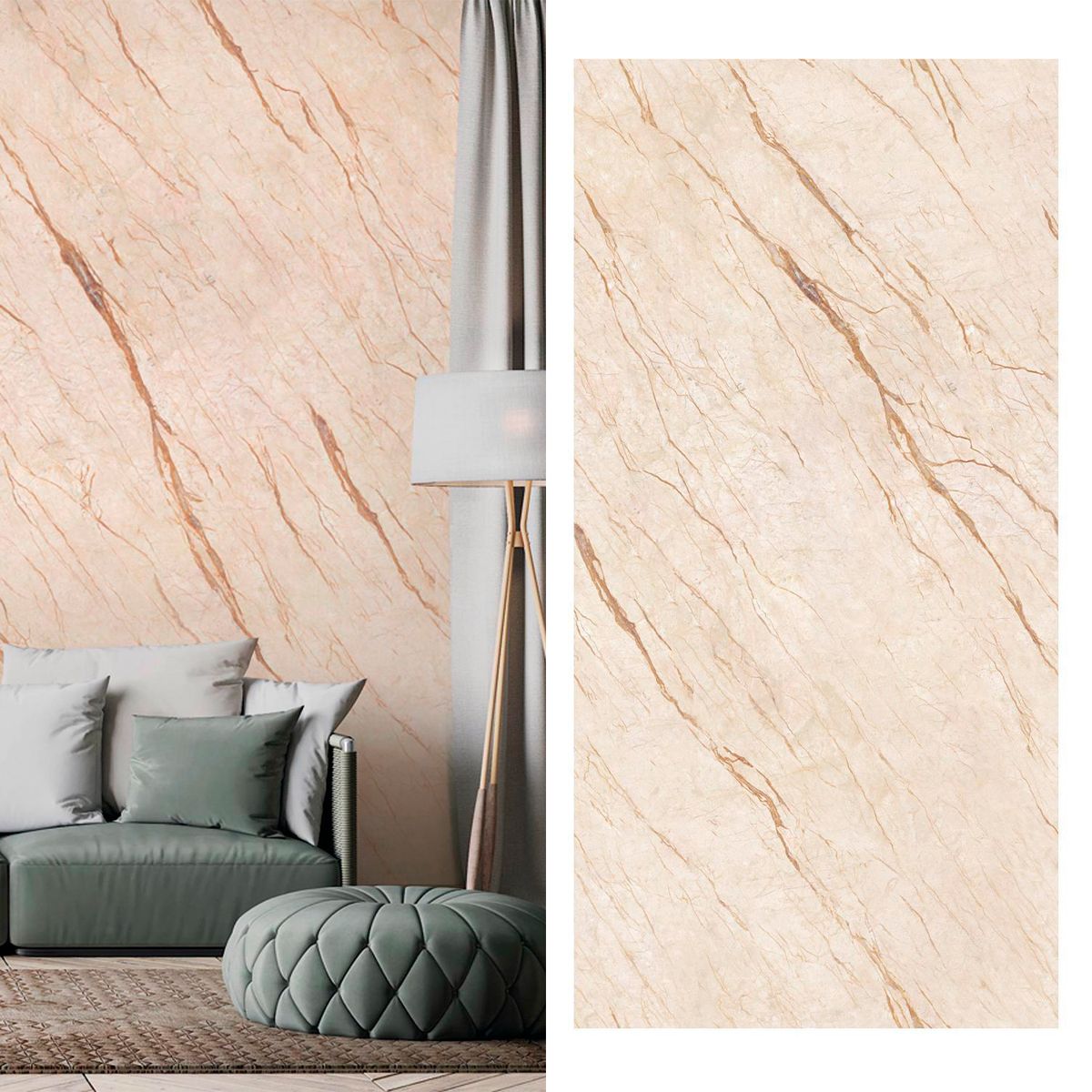 PIZARRENO - Set 3 Simplísima Mármol 6x240 cm Ocre 2.88 m2