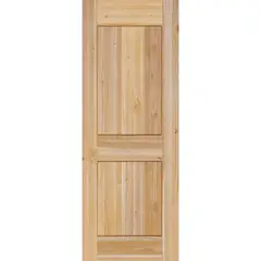 HOLZTEK - Puerta Exterior Madera pino oregón 80x220 cm Modelo 207 Natural