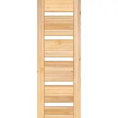 HOLZTEK - Puerta Exterior Madera pino oregón 80x210 cm Modelo 14 Natural