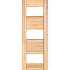 HOLZTEK - Puerta Exterior Madera pino oregón 75x200 cm Modelo 15 Natural