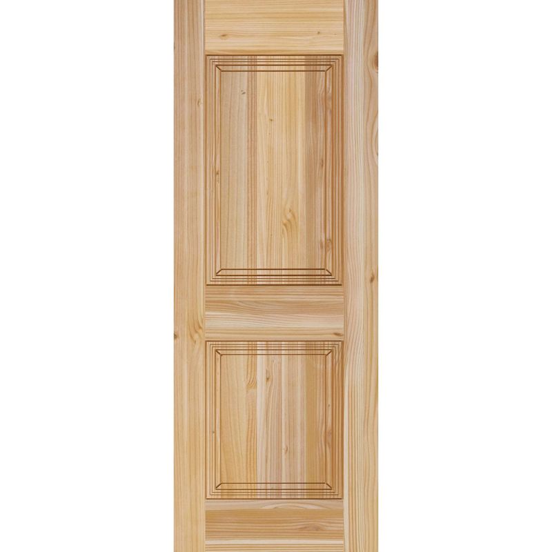 HOLZTEK - Puerta Exterior Madera pino oregón 80x200 cm Modelo 224 Natural
