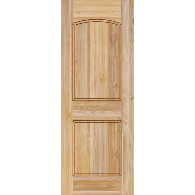 HOLZTEK - Puerta Exterior Madera pino oregón 80x200 cm Modelo 600 Natural
