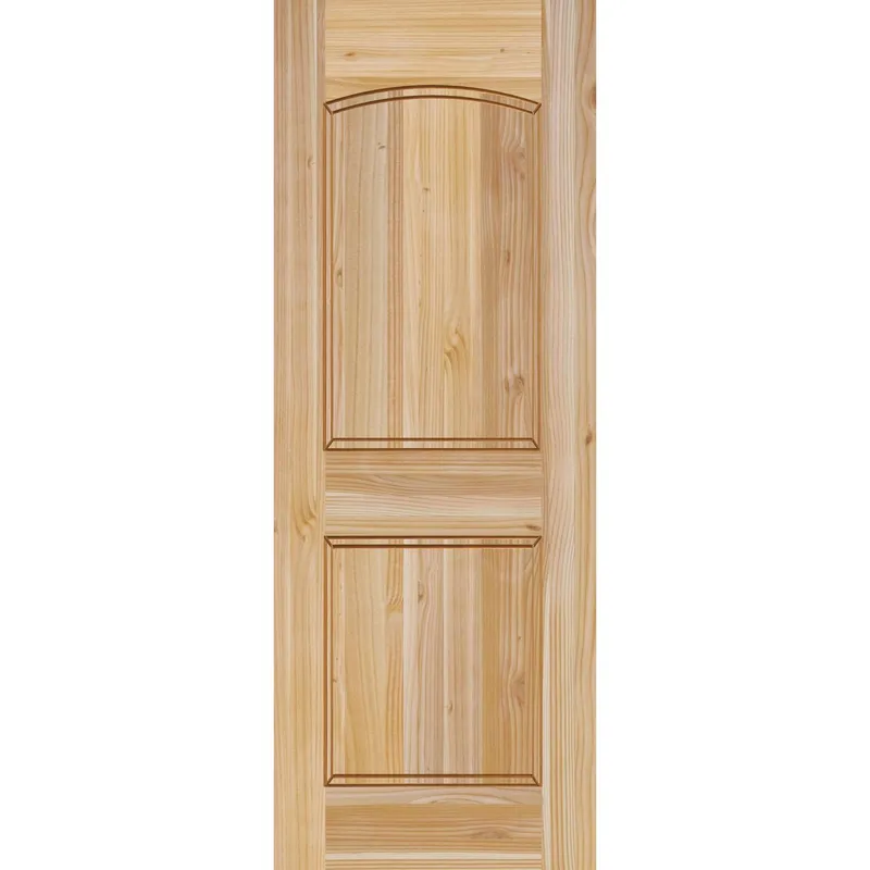 HOLZTEK - Puerta Exterior Madera pino oregón 70x210 cm Modelo 600 Natural
