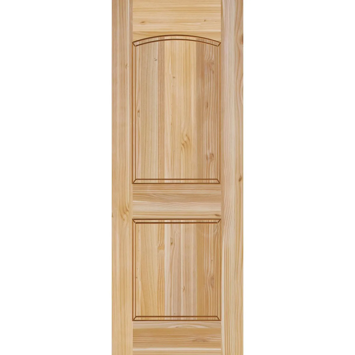 HOLZTEK - Puerta Exterior Madera pino oregón 95x210 cm Modelo 600 Natural