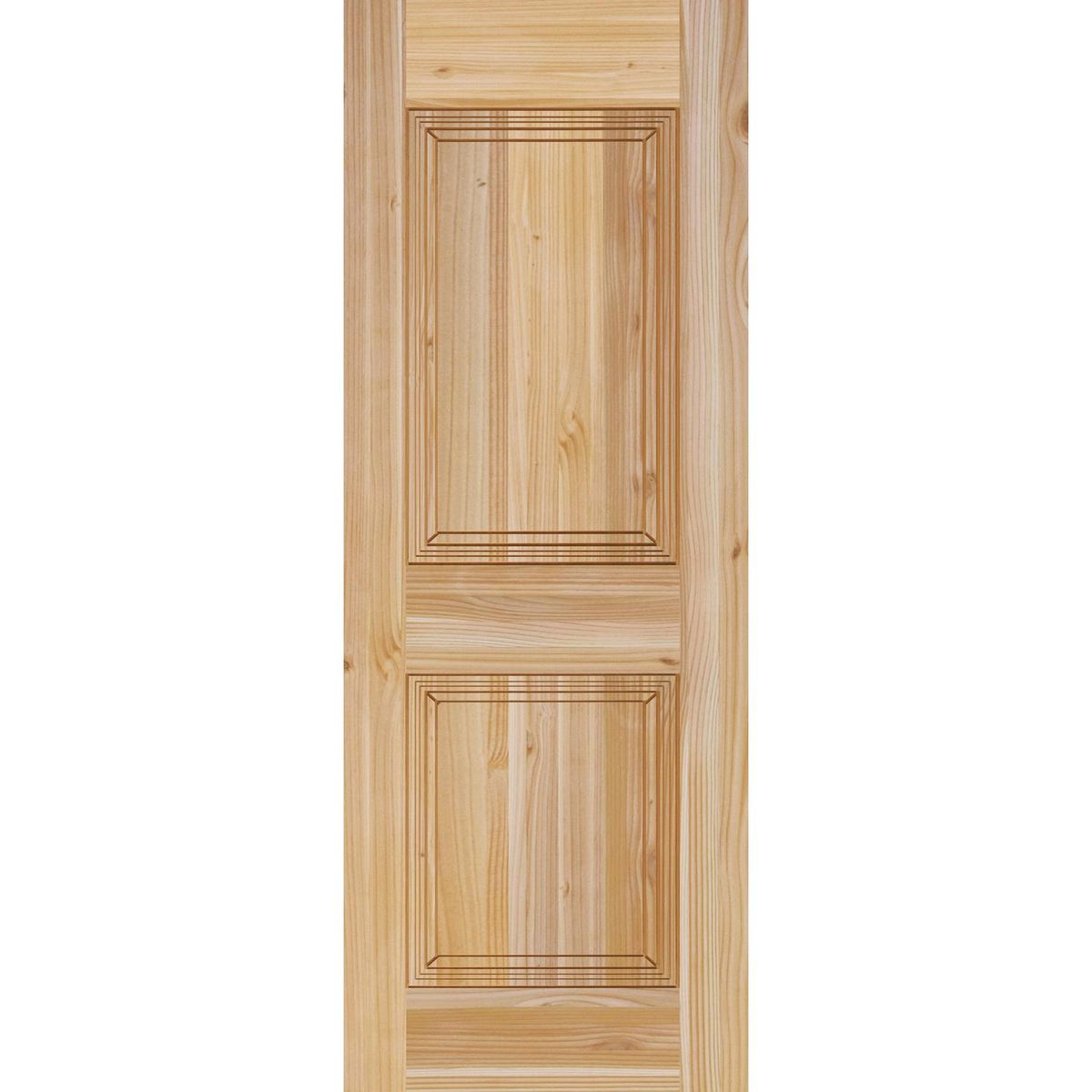 HOLZTEK - Puerta Exterior Madera pino oregón 100x210 cm Modelo 224 Natural