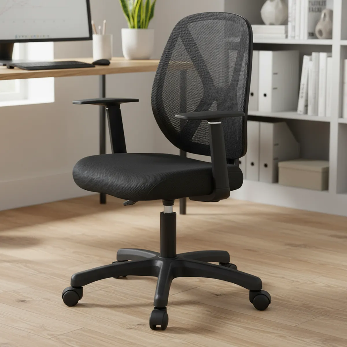 ONE SIT - Silla Escritorio Ergonómica New Genova Negro