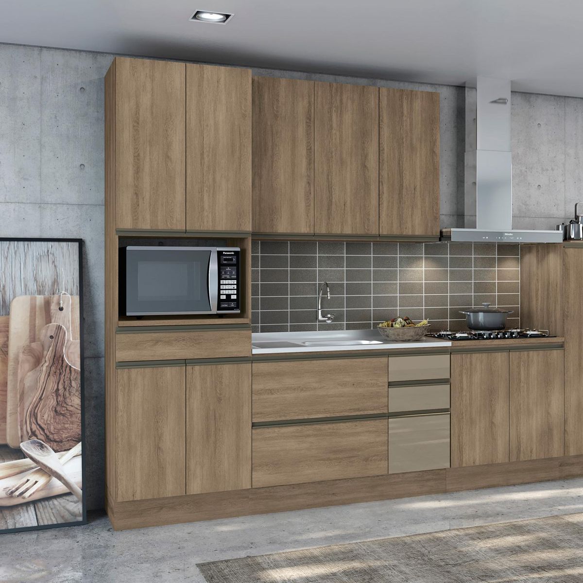 HOGA - Mueble para microondas Maxxi nogal