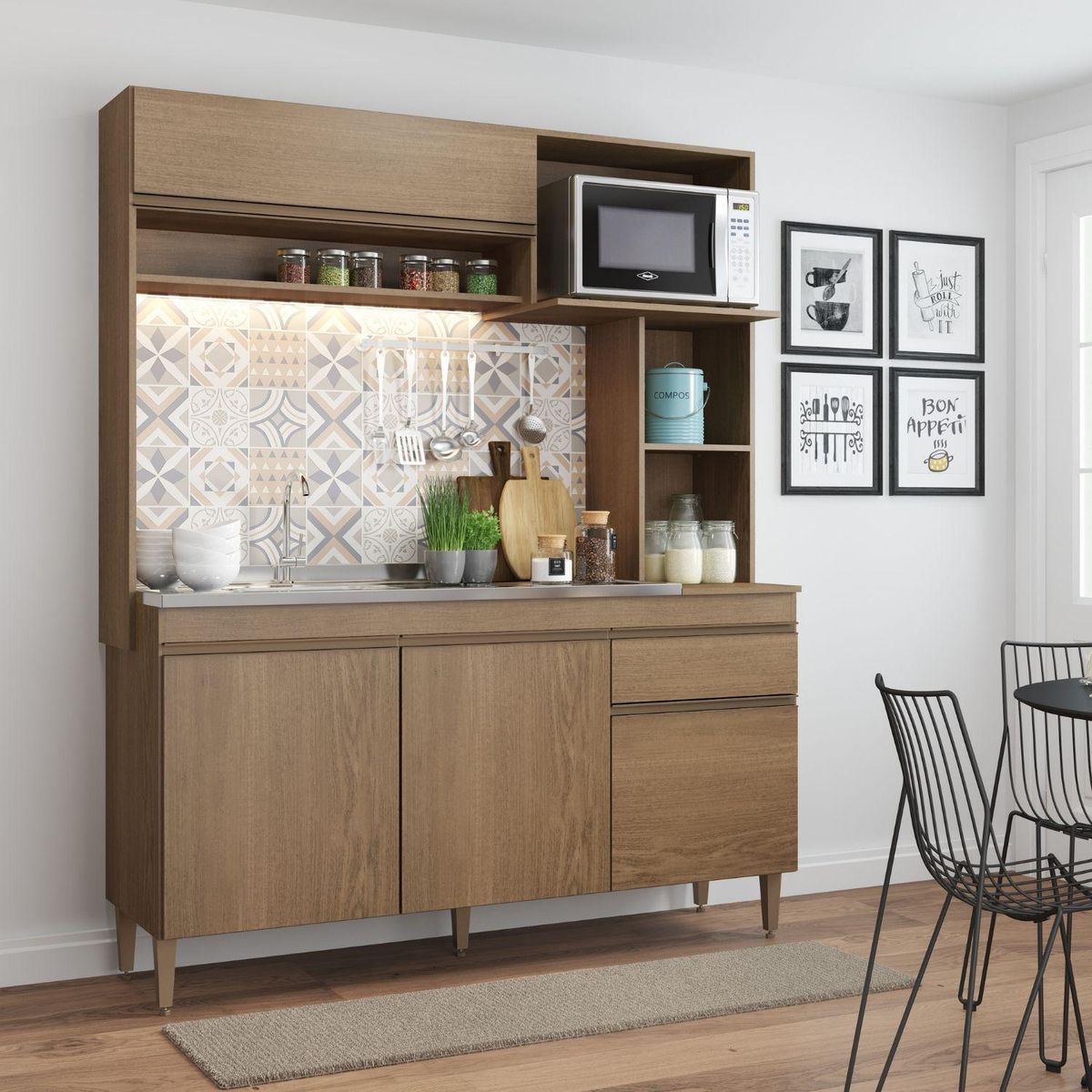 HOGA - Mueble De Cocina Rebeca Avellana