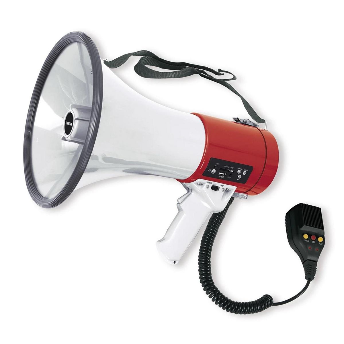 FONESTAR - Megáfono 25W recargable USB SD