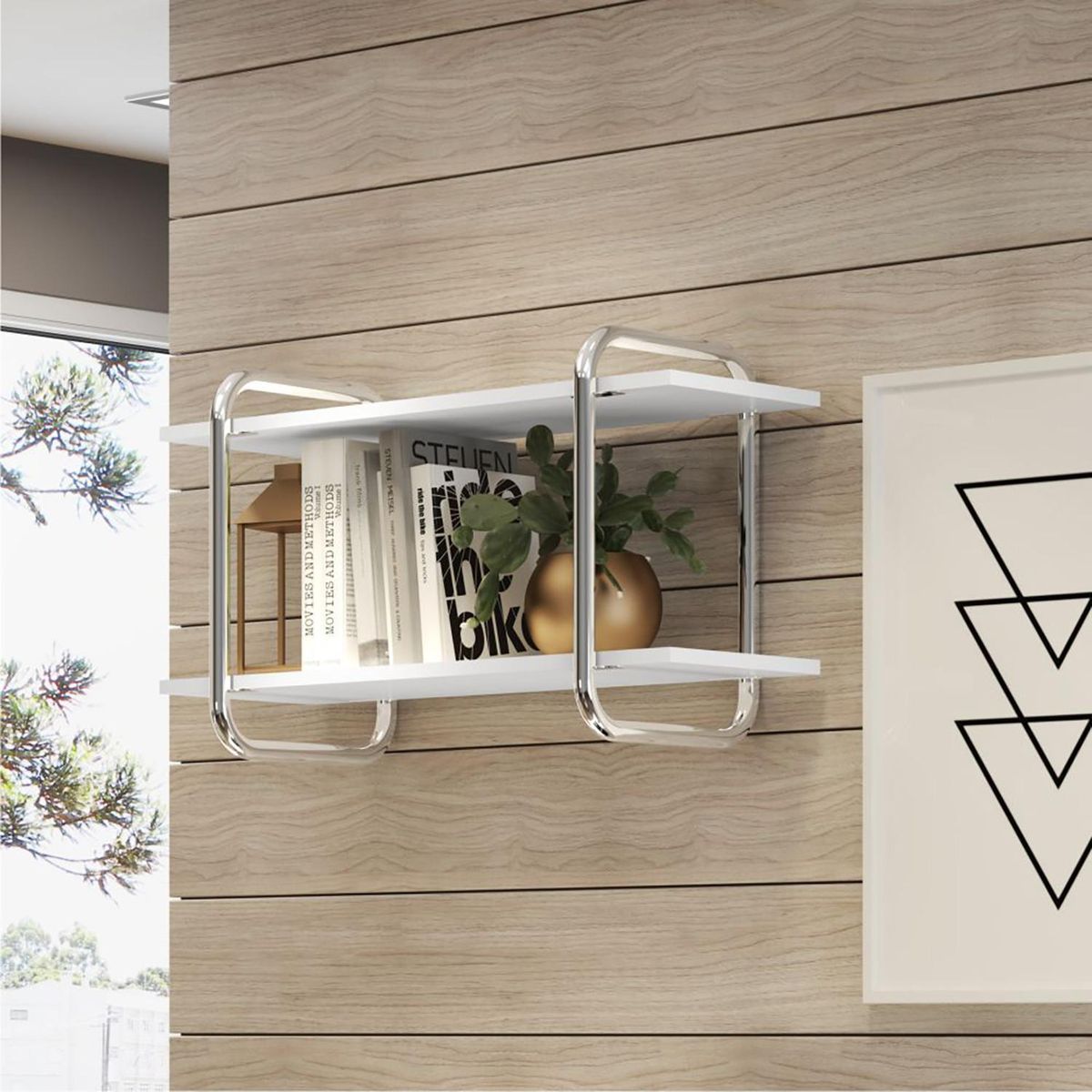 HOGA - Repisa Connect MDP 2 Nivel(es) 70x42x29 cm Blanco