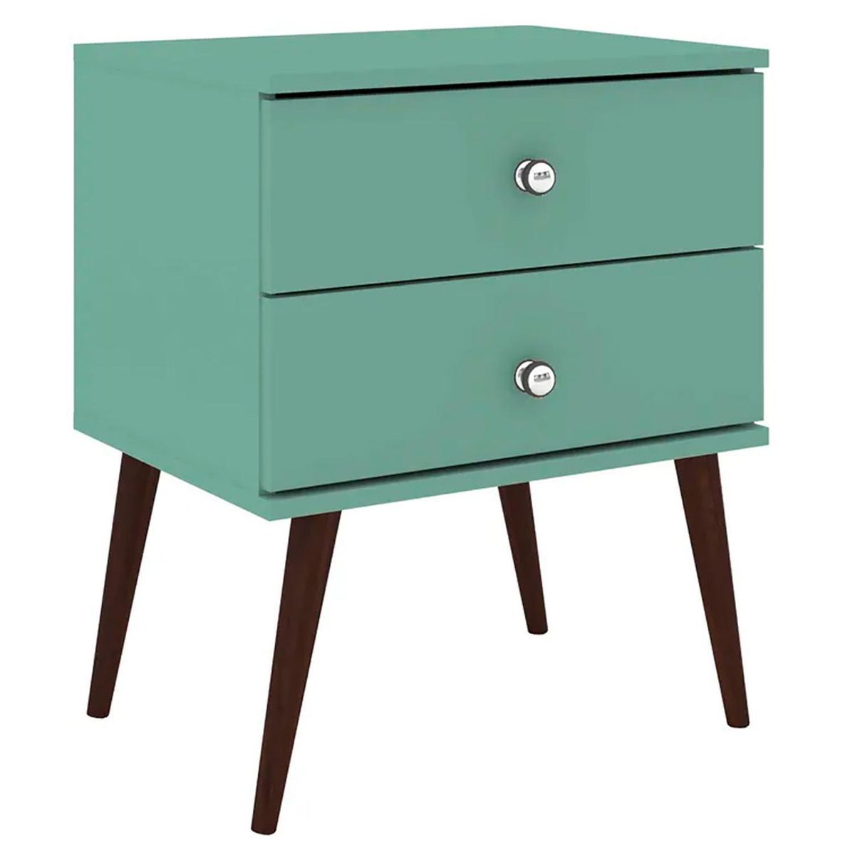 HOGA - Velador 2 Cajón(es) Felipe 50x60x38 cm Oliva