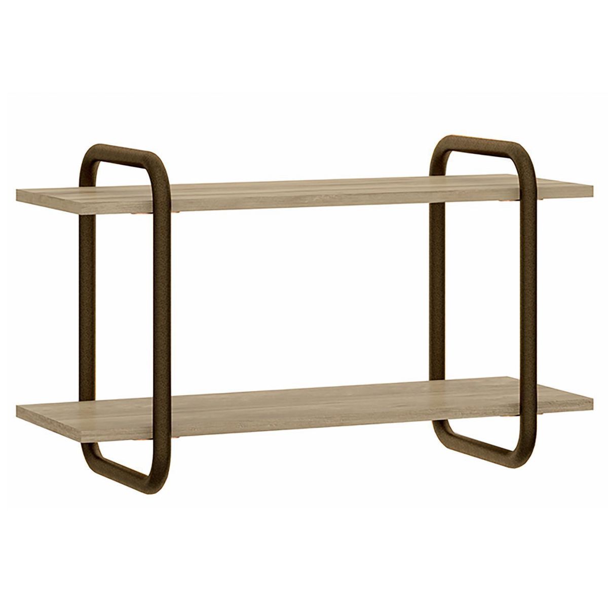 HOGA - Repisa Connect MDP 2 Nivel(es) 70x42x29 cm Café